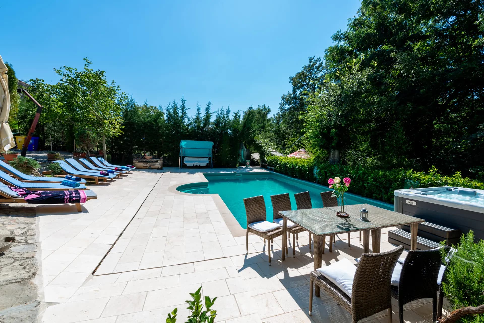 Villa Bergi outdoor terrace and garden in central Istria