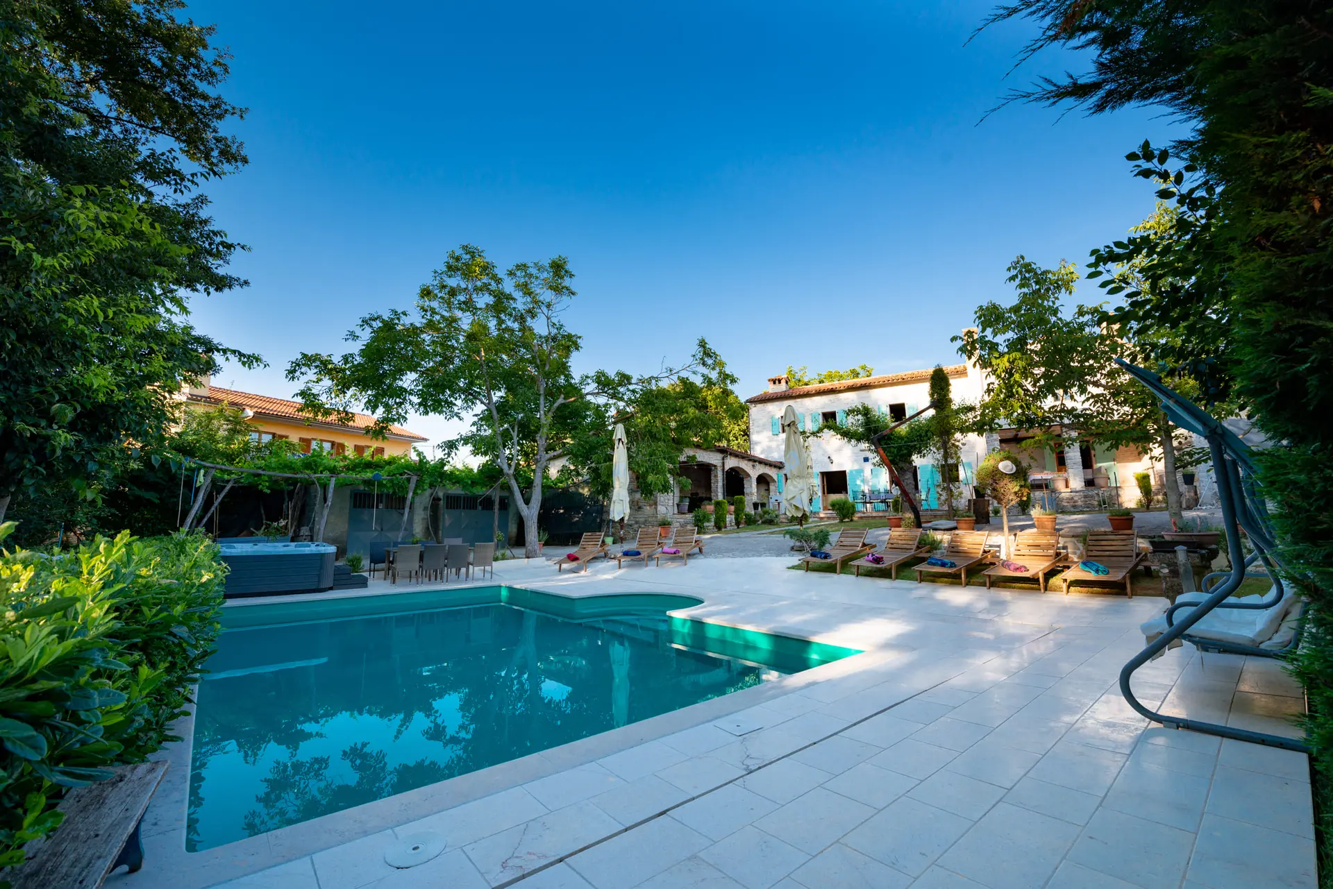 Villa Bergi swimming pool in Žminj, Istria